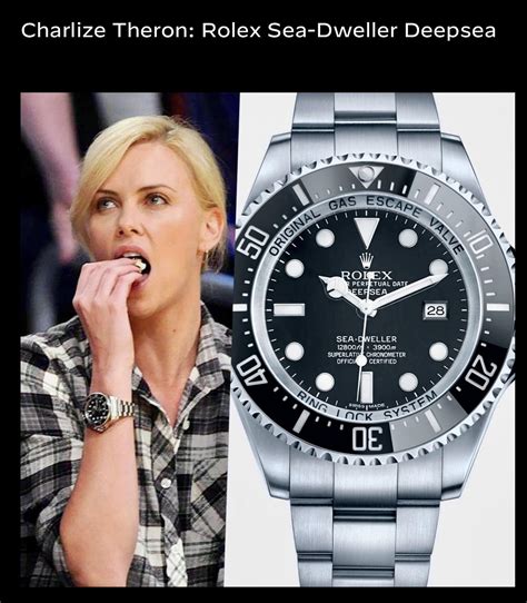 charlize theron rolex deepsea dweller|rolex sea dweller dial.